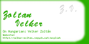 zoltan velker business card